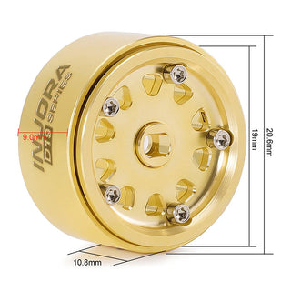 INJORA 0.7" D19 Brass Beadlock Wheels for 1/30 SCX30 (W7007)