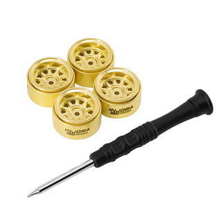 INJORA 0.7" D19 Brass Beadlock Wheels for 1/30 SCX30 (W7007)