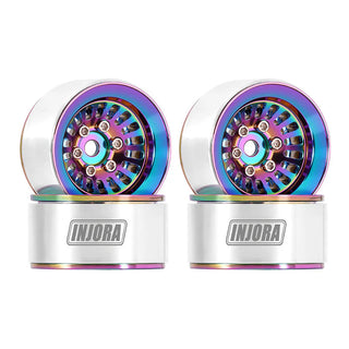 INJORA Turbine 1.0" Aluminum Beadlock Wheels for 1/18 1/24 RC Crawler (W1055)