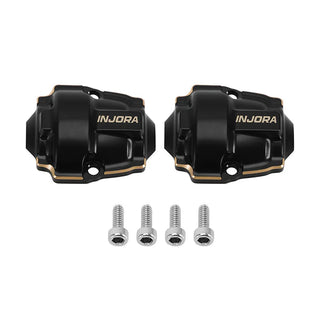 INJORA Black Coating Brass Diff Covers for 1/32 Redcat Ascent-32 (ASC32-07)