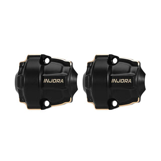 INJORA Black Coating Brass Diff Covers for 1/32 Redcat Ascent-32 (ASC32-07)