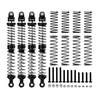 INJORA DRX Dual-Rate Spring Oil Shocks for 1/10 RC Crawlers, 80mm / 90mm / 100mm / 110mm / 120mm