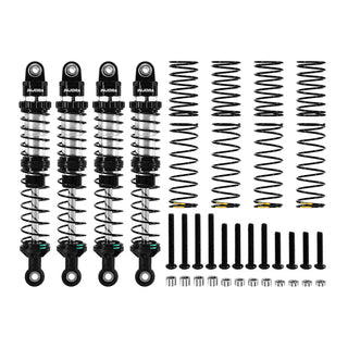 INJORA DRX Dual-Rate Spring Oil Shocks for 1/10 RC Crawlers, 80mm / 90mm / 100mm / 110mm / 120mm