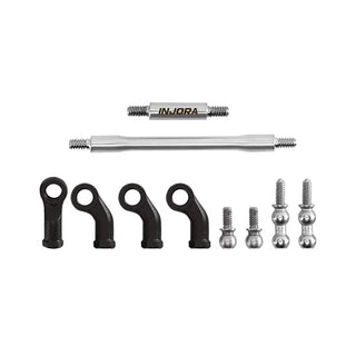 INJORA Stainless Steel High Clearance Chassis & Steering Links Set for 1/30 Axial SCX30 Tacoma — Pre-Order