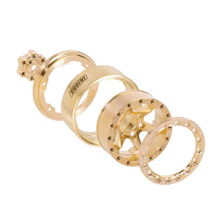 INJORA 1.3" Brass Beadlock Wheels for 1/24 1/18 RC Crawlers (W1310)