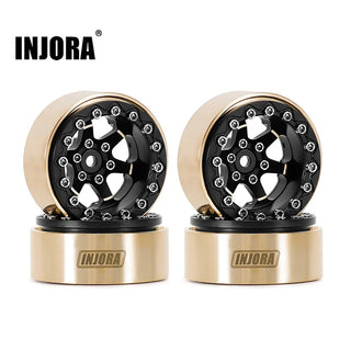 INJORA 1.3" Brass Beadlock Wheels for 1/24 1/18 RC Crawlers (W1310)