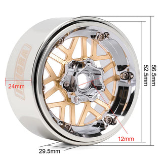 INJORA 1.9" ModuWheel Brass & Aluminum -9.65mm Offset Wheels for 1/10 RC Crawlers