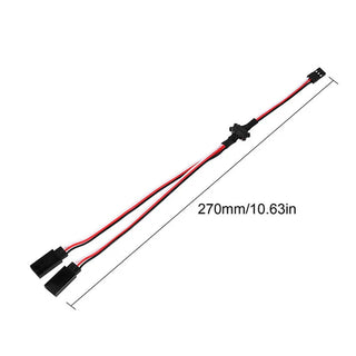 INJORA Magnetic Snap-on JR 1-to-2 Y Cable for RC Models