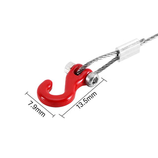 INJORA Metal Tow Rope with Hook for 1/24 1/18 RC Crawlers