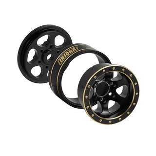 INJORA 1.0" Brass Beadlock Wheels for 1/24 1/18 RC Crawler (W1012)