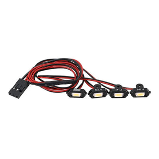 INJORA Rock Lights Kit with Controller for 1/18 1/24 RC Crawler(White, Yellow)