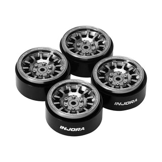 INJORA 1.3" Aluminum 0mm Offset Wheels for 1/18 1/24 RC Crawler (W1314)