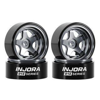 INJORA 0.7" D18 5-Spoke Aluminum Wheels for 1/30 SCX30 (W7002)