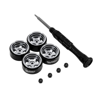 INJORA 0.7" D18 5-Spoke Aluminum Wheels for 1/30 SCX30 (W7002)