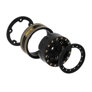 INJORA 1.3" 81g/pcs Super Heavy Brass Beadlock Wheels for 1/24 1/18 RC Crawler (W130