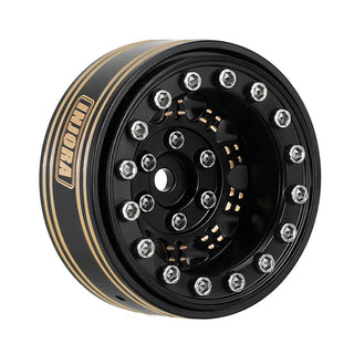 INJORA 1.3" 81g/pcs Super Heavy Brass Beadlock Wheels for 1/24 1/18 RC Crawler (W130