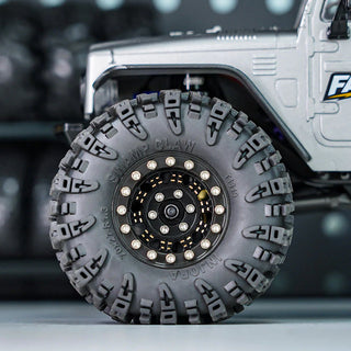 INJORA 1.3" 81g/pcs Super Heavy Brass Beadlock Wheels for 1/24 1/18 RC Crawler (W130