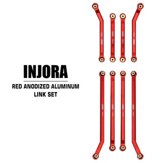 INJORA 8PCS Aluminum High Clearance 4 Links Kit for Axial SCX24 Gladiator Power Wagon