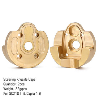 INJORA Heavy Duty Brass Portal Steering Knuckle for Axial SCX10 III Capra 1.