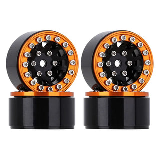 INJORA 1.0" 12-Spokes Beadlock Aluminum Wheel Rims for 1/24 RC Crawlers (4) (W1049)