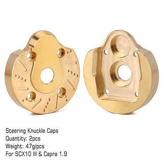 INJORA Heavy Duty Brass Portal Steering Knuckle for Axial SCX10 III Capra 1.
