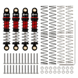 INJORA 39mm Aluminum Threaded Oil Shocks for Axial SCX24 FMS FCX24M