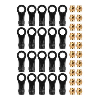 INJORA 20Pcs Plastic Rod Ends with Brass Pivot Ball Bushings for INJORA TRX4M Links