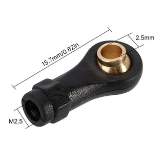 INJORA 20Pcs Plastic Rod Ends with Brass Pivot Ball Bushings for INJORA TRX4M Links
