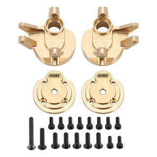 INJORA 66g/set Brass Portal Cover Steering Knuckle Set for 1/18 UTB18 Capra (UTB18-02)