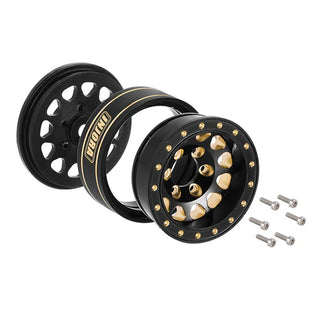 INJORA 1.0 Plus Brass Beadlock Wheel for 1/24 1/18 RC Crawler SCX24 TRX4M FCX24 (W1107)