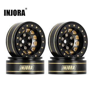 INJORA 1.0 Plus Brass Beadlock Wheel for 1/24 1/18 RC Crawler SCX24 TRX4M FCX24 (W1107)