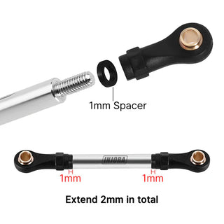 INJORA Stainless Steel High Clearance Links Set for 1/18 TRX4M Defender Bronco