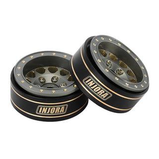 INJORA 1.0 Plus Brass Beadlock Wheel for 1/24 1/18 RC Crawler SCX24 TRX4M FCX24 (W1107)