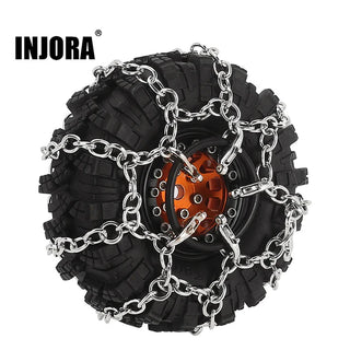 [Clearance Sale] INJORA 2PCS Metal Snow Chain for 1.9 inch RC Crawler Tires - For 105-110mm Tire