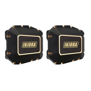 INJORA 2pcs 38g Black Brass Diff Covers for 1/10 SCX10 PRO & SCX10 III AR45
