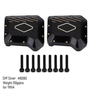 INJORA Black Brass Differential Covers 59g for TRX-4 (TRX4-8280BK)