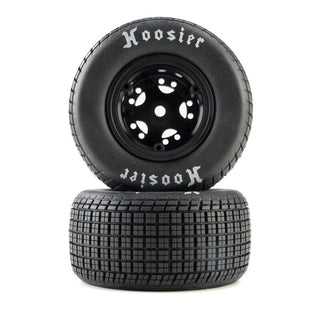 Losi Hoosier Tires, Medium, Mounted, Black, Left/Right (2): 22S DLM