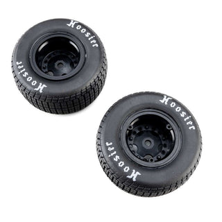 Losi Hoosier Tires, Soft, Mounted, Black, Left/Right (2): 22S DLM