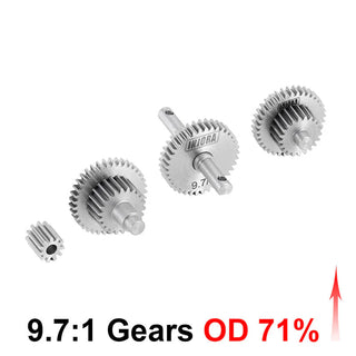 INJORA Overdrive Underdrive Stainless Steel Transmission Gear Set for 1/18 TRX4M