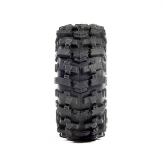 1/30 Baja Pro X Front/Rear Mounted Chrome Beast Tires (4): Axial SCX30