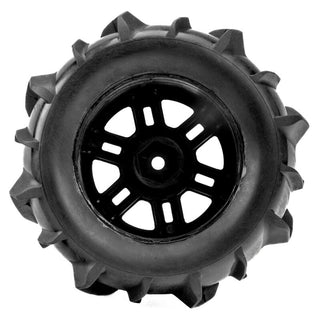 1/16 Dumont F/R MT Tires Black Split Six (2): ARRMA MINI KRATON