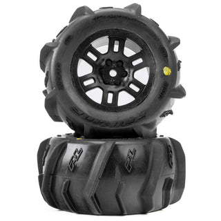 1/16 Dumont F/R MT Tires Black Split Six (2): ARRMA MINI KRATON