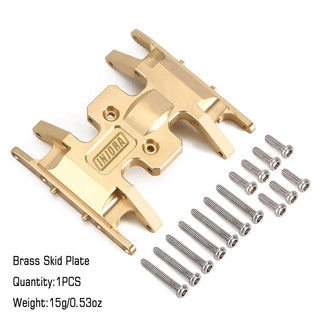 INJORA Brass Skid Plate Gearbox Transmission Mount for Axial SCX24