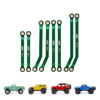 INJORA 8PCS Aluminum High Clearance 4 Links Set for SCX24 C10 JLU Bronco Base Camp 4Runner