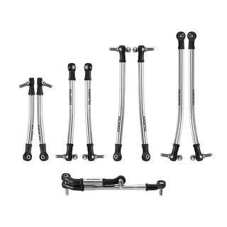 INJORA Stainless Steel High Clearance Chassis & Steering Links Set for 1/30 Axial SCX30 Tacoma — Pre-Order