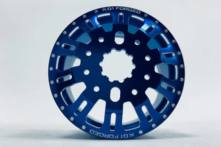 CKD0655 KG1 KD004 CNC Aluminum FRONT Wheel (BLUE anodize, 2pcs, w/cap and decal, screws)