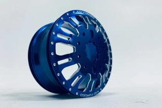 CKD0655 KG1 KD004 CNC Aluminum FRONT Wheel (BLUE anodize, 2pcs, w/cap and decal, screws)