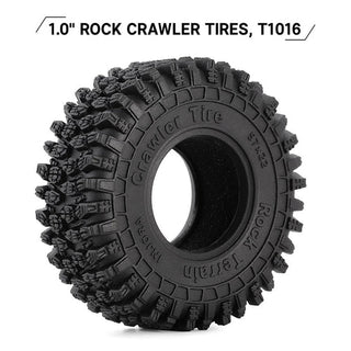 INJORA 1.0" 57*22mm Rock Crawling Tires (T1016)