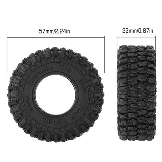 INJORA 1.0" 62*24mm S4 All Terrain Tires (T2450)
