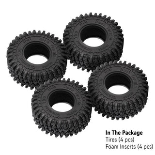 INJORA 1.0" 62*24mm S4 All Terrain Tires (T2450)